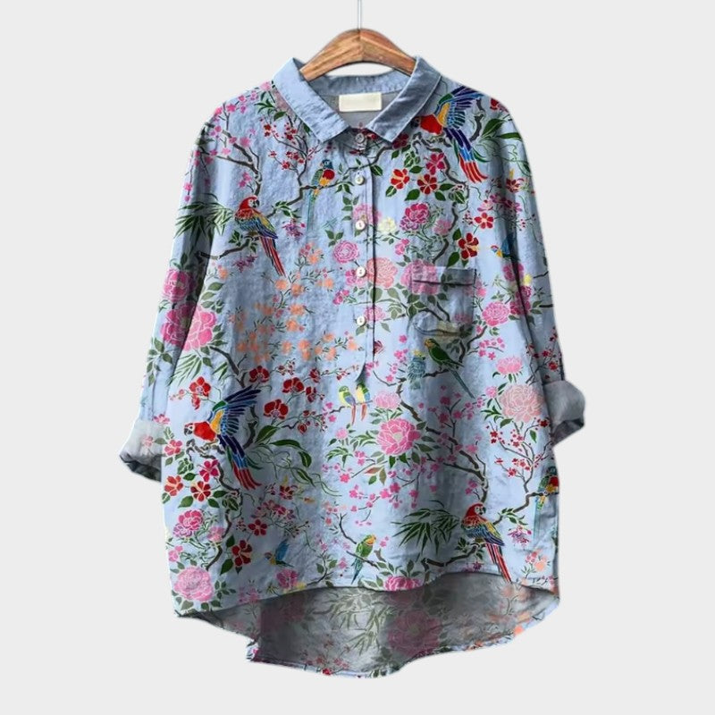 VIOLETT | Oversized Floral Blouse with Absolute Comfort for Sunny Days