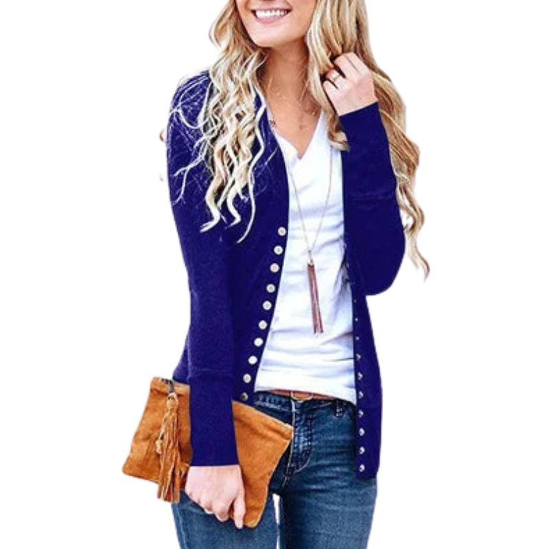 Ami - Modern Low Cut V-Neck Cardigan
