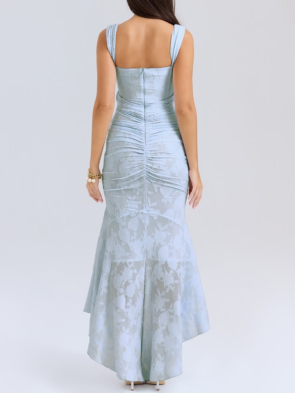 Cesca | Floral Burnout Corset Maxi Dress