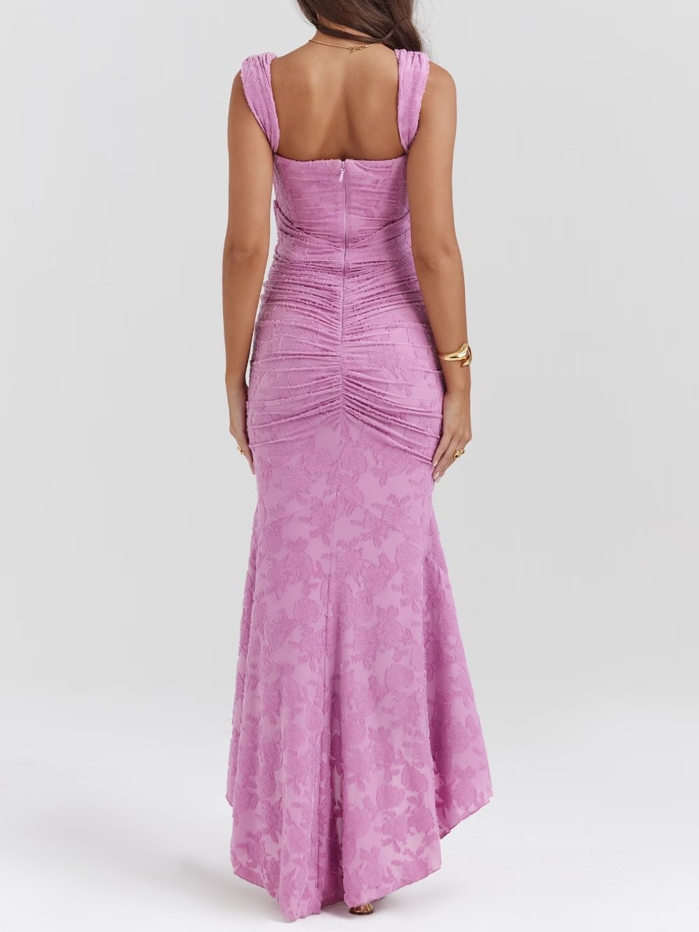 Cesca | Floral Burnout Corset Maxi Dress
