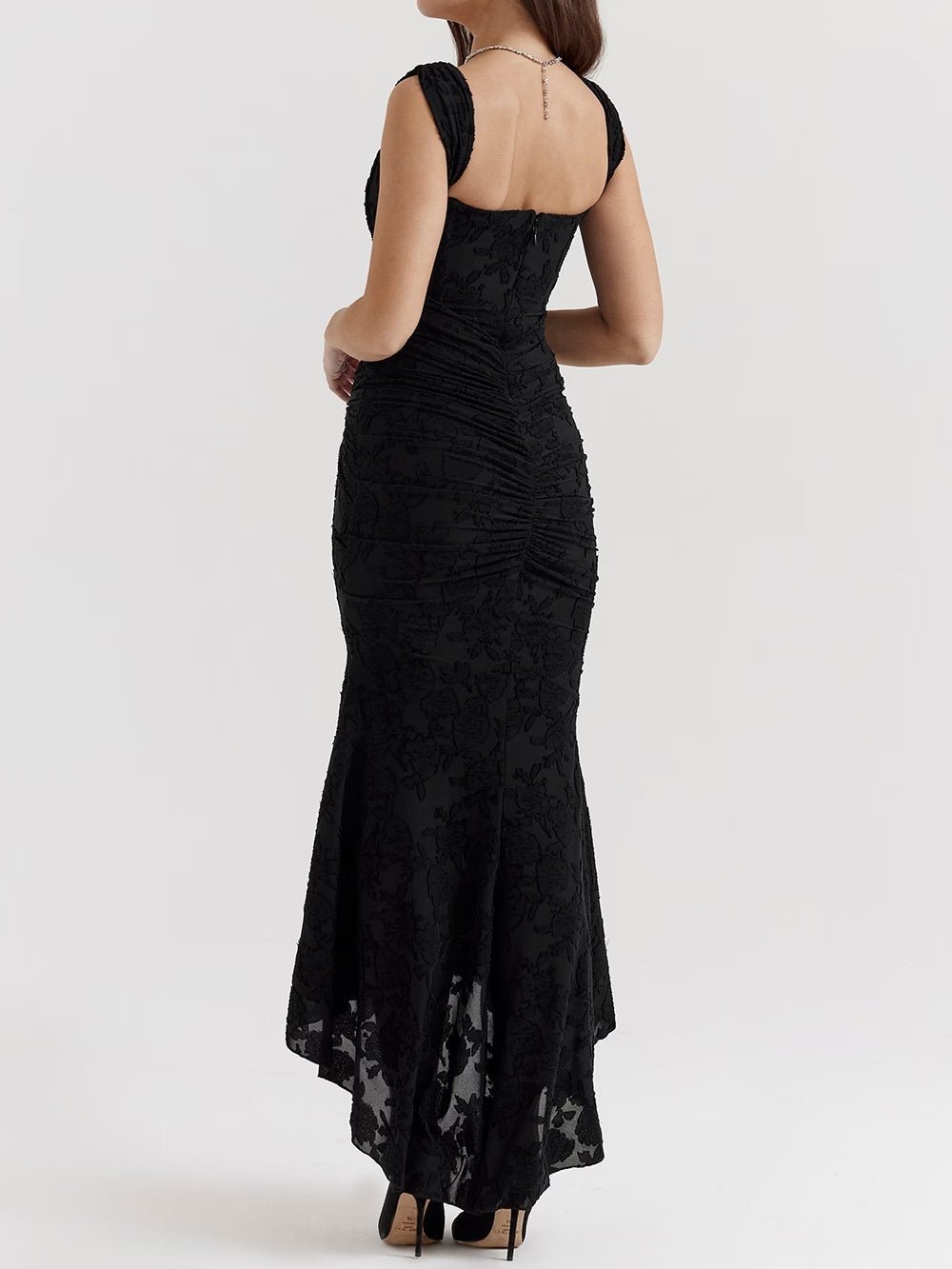 Cesca | Floral Burnout Corset Maxi Dress