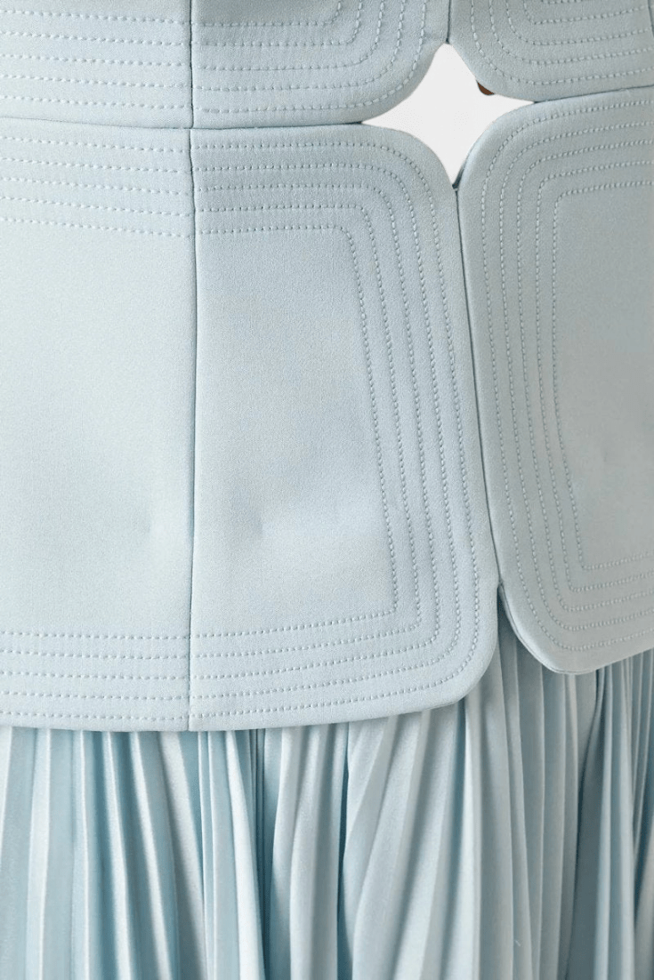 Clara | Off-Shoulder Pleated Maxi Dress