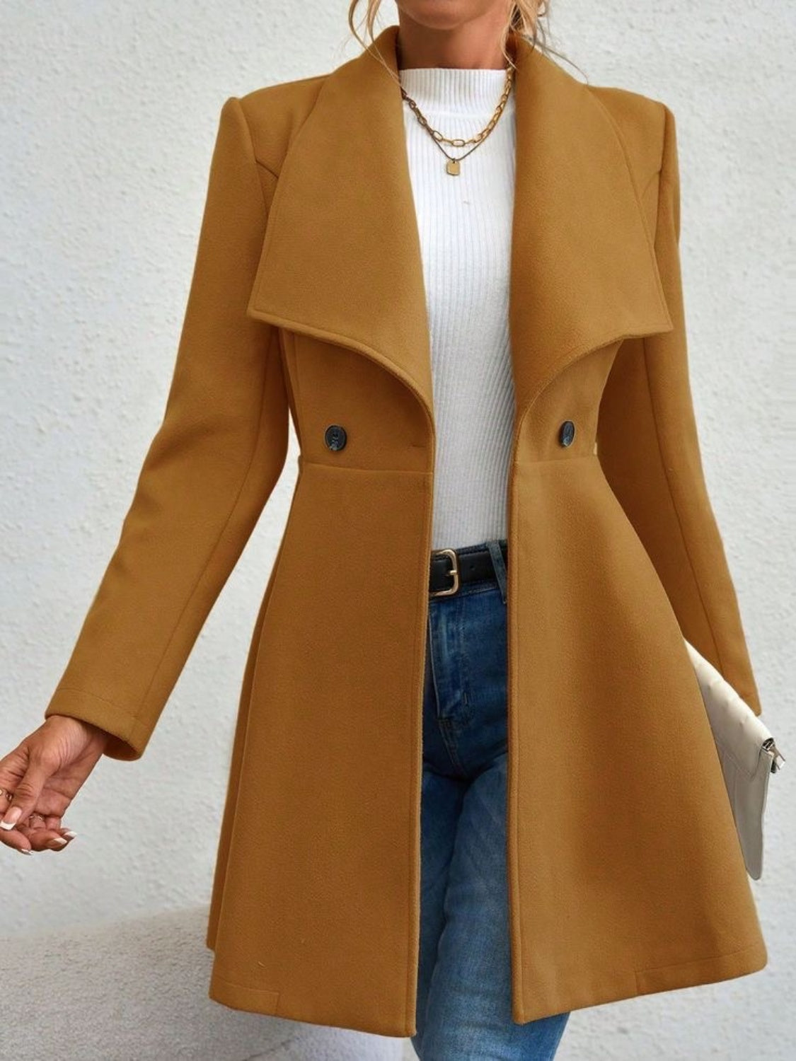 Tina - Elegant Button-Up Coat