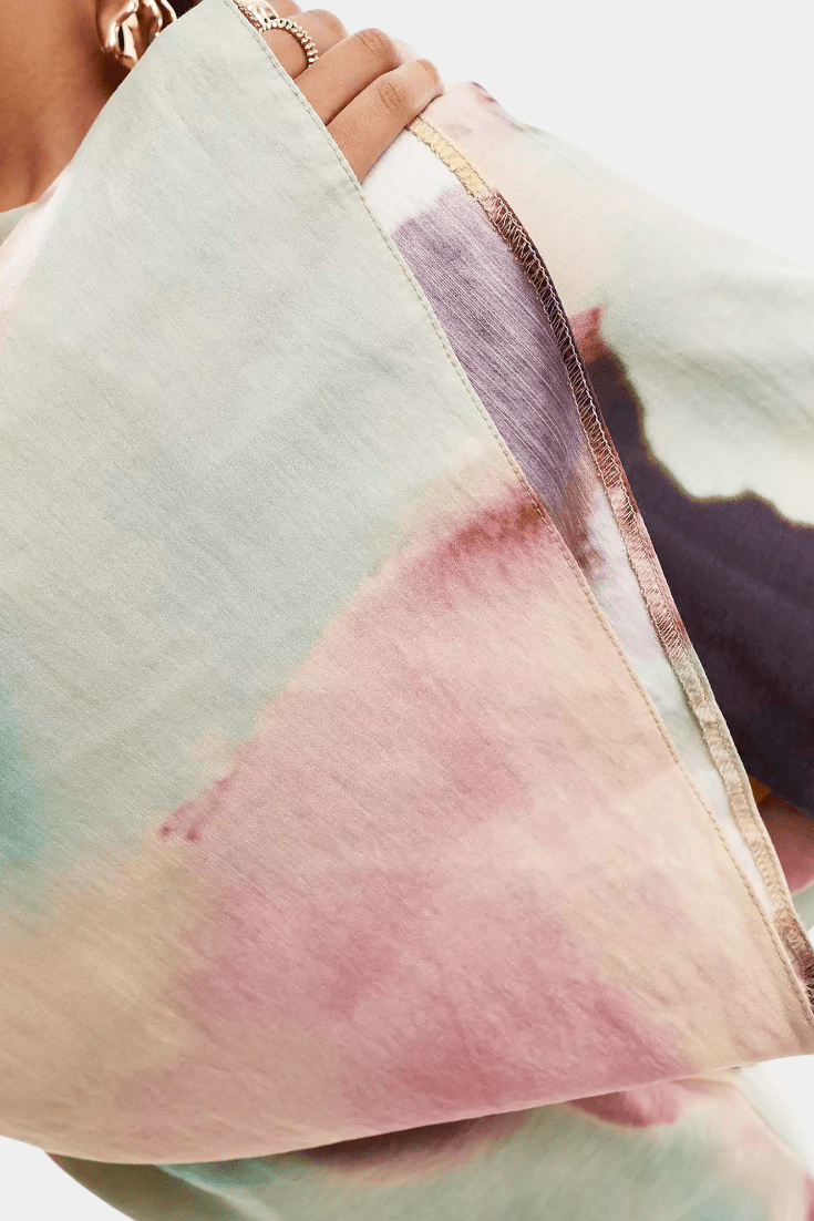 Dana | Watercolour Print Twist-Front Maxi Dress