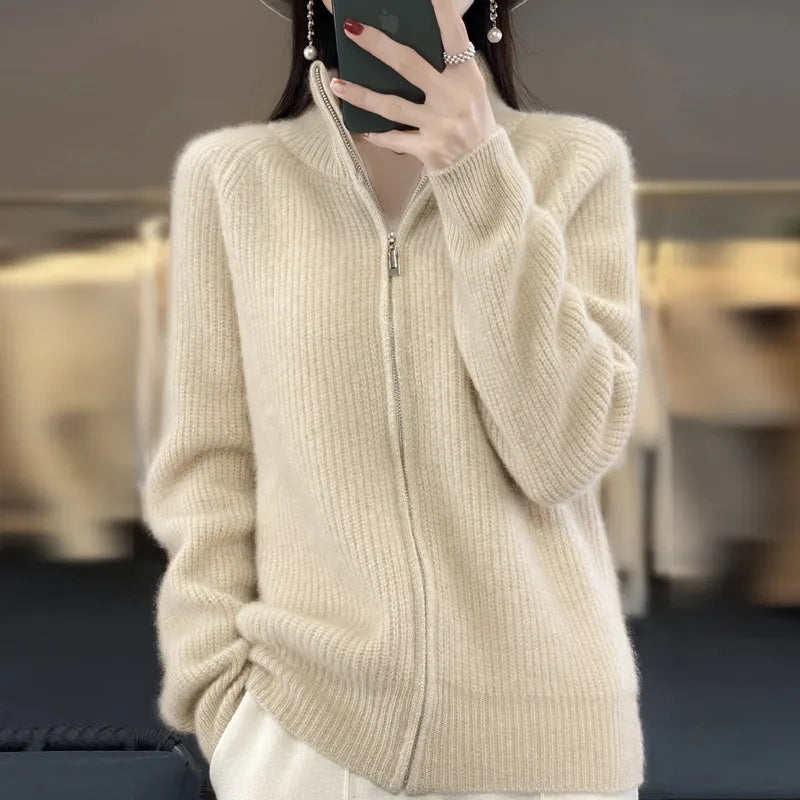 Loro - Cardigan with Zipper