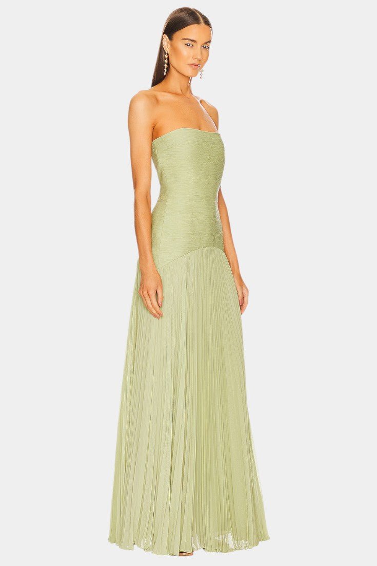 Deia | Flared Sleeve Mesh Maxi Dress