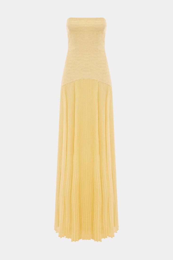Deia | Flared Sleeve Mesh Maxi Dress