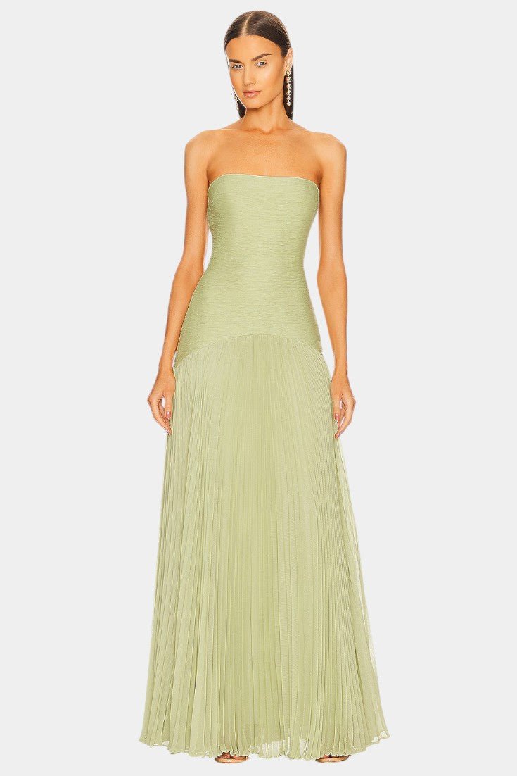 Deia | Flared Sleeve Mesh Maxi Dress