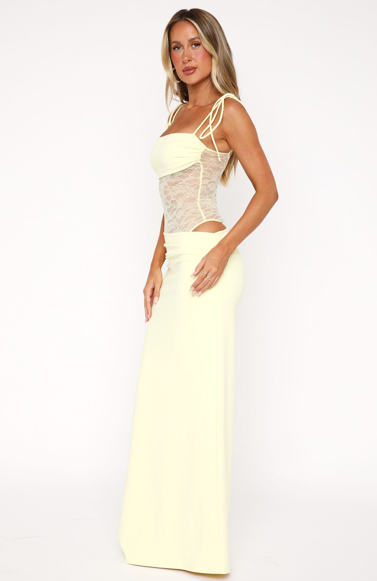 Delilah | Lace Cut-Out Maxi Dress