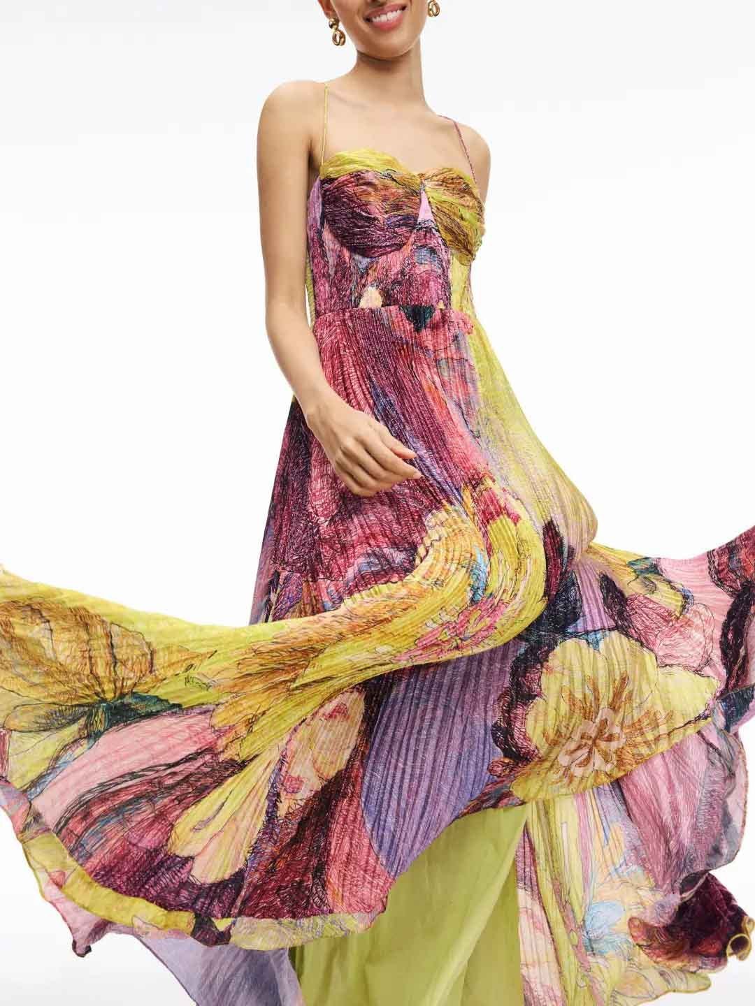 Delilah | Pleated Maxi Dress