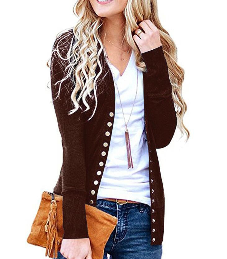 Ami - Modern Low Cut V-Neck Cardigan