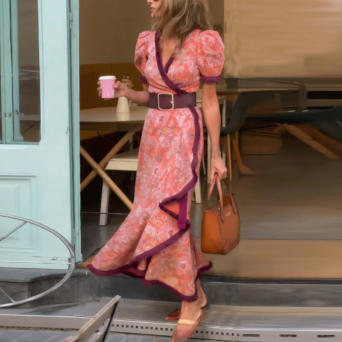 Elise | Soft Pink Maxi Dress