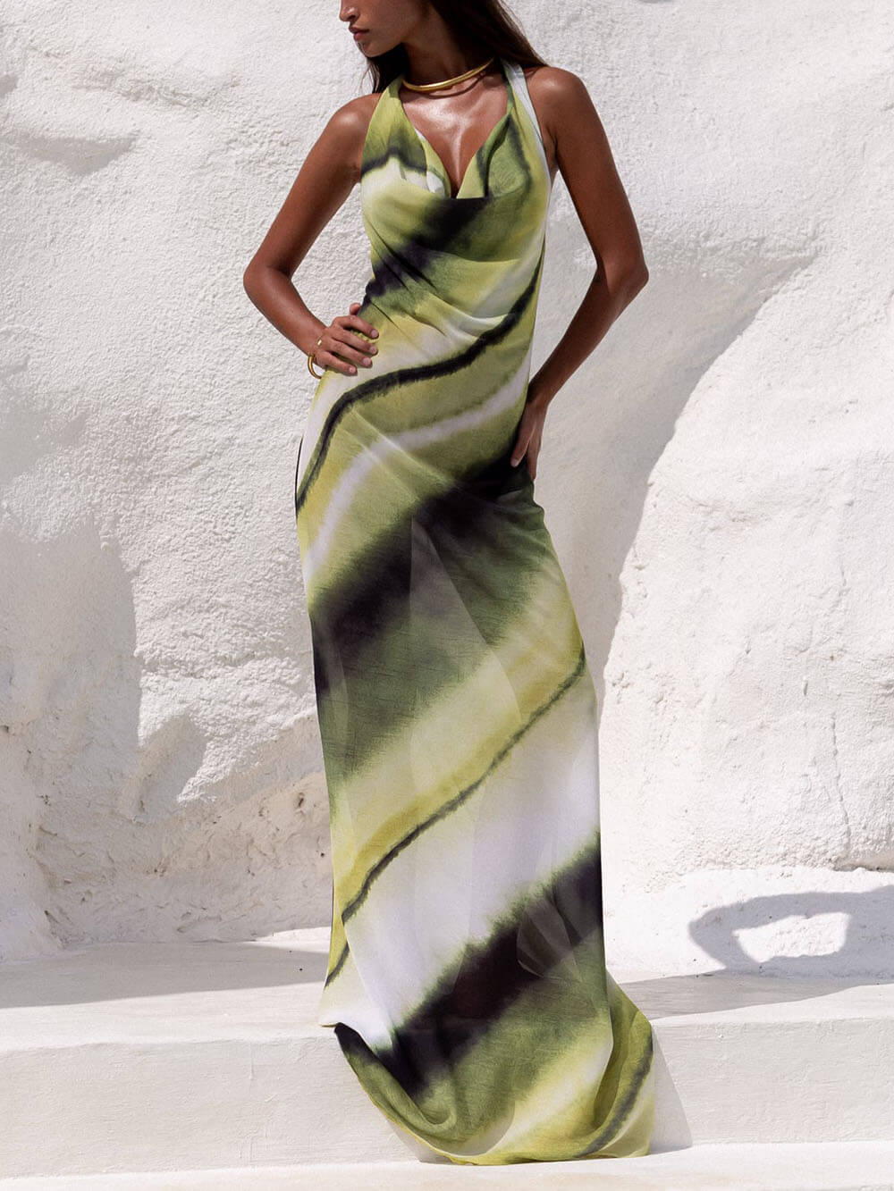 Ella | Tie-Dye Ombre Maxi Dress