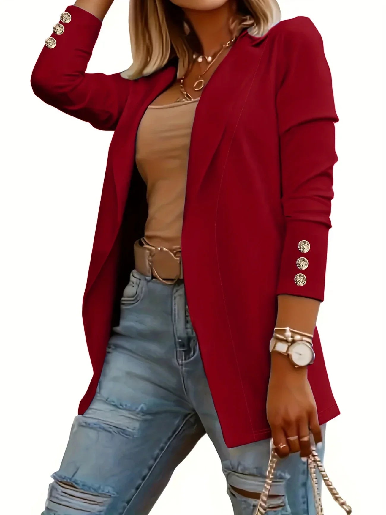 Layla - Stylish Open Front Jacket