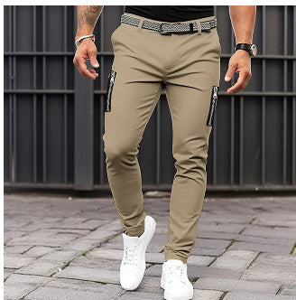 Men's Skinny Jeans - Zip Closure & Modern Design