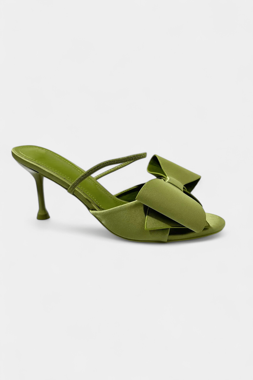 Bella Bow Faux Leather Heels