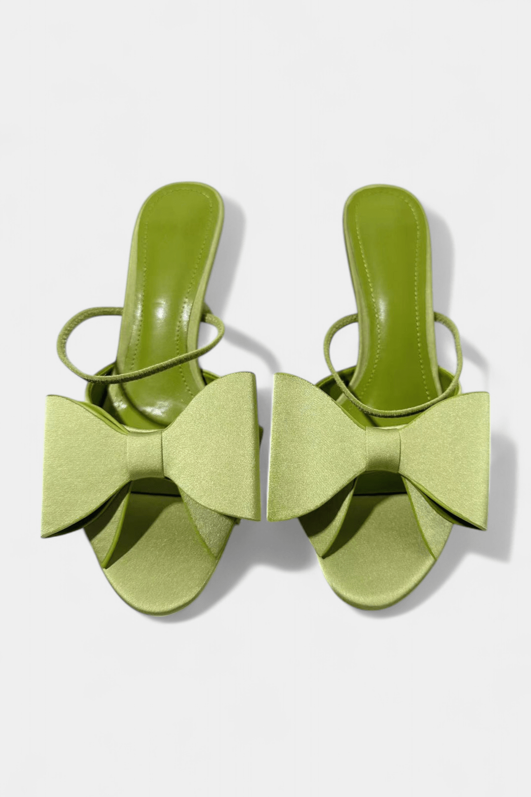 Bella Bow Faux Leather Heels