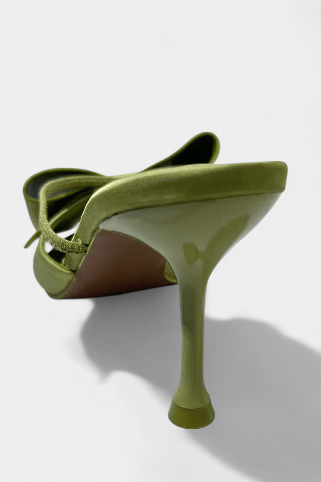 Bella Bow Faux Leather Heels