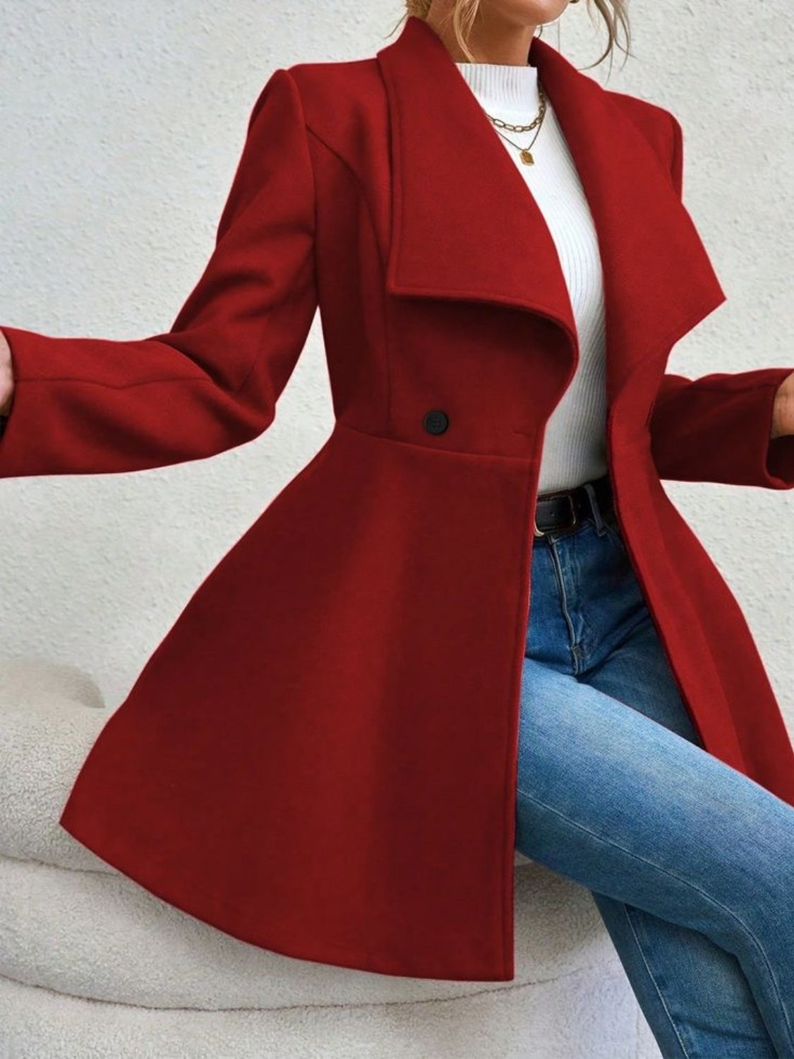 Tina - Elegant Button-Up Coat