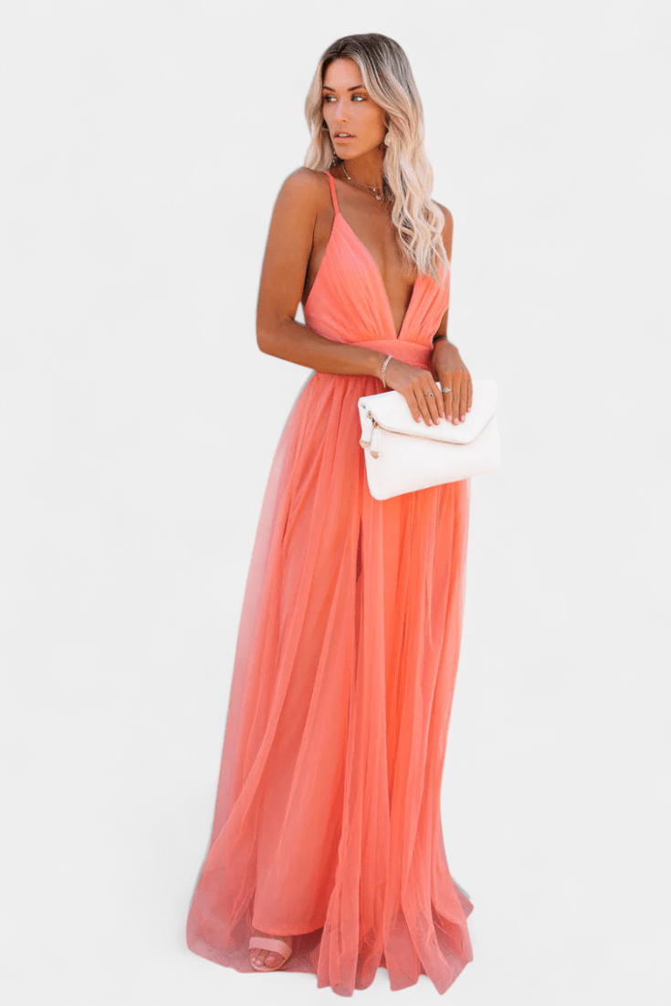 Gergana | Petal Dust Tulle Dress