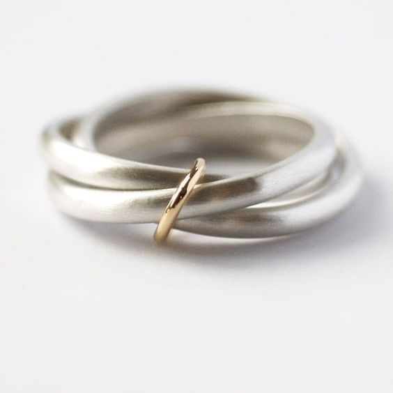 Vintage Gold and Silver Interwoven Ring