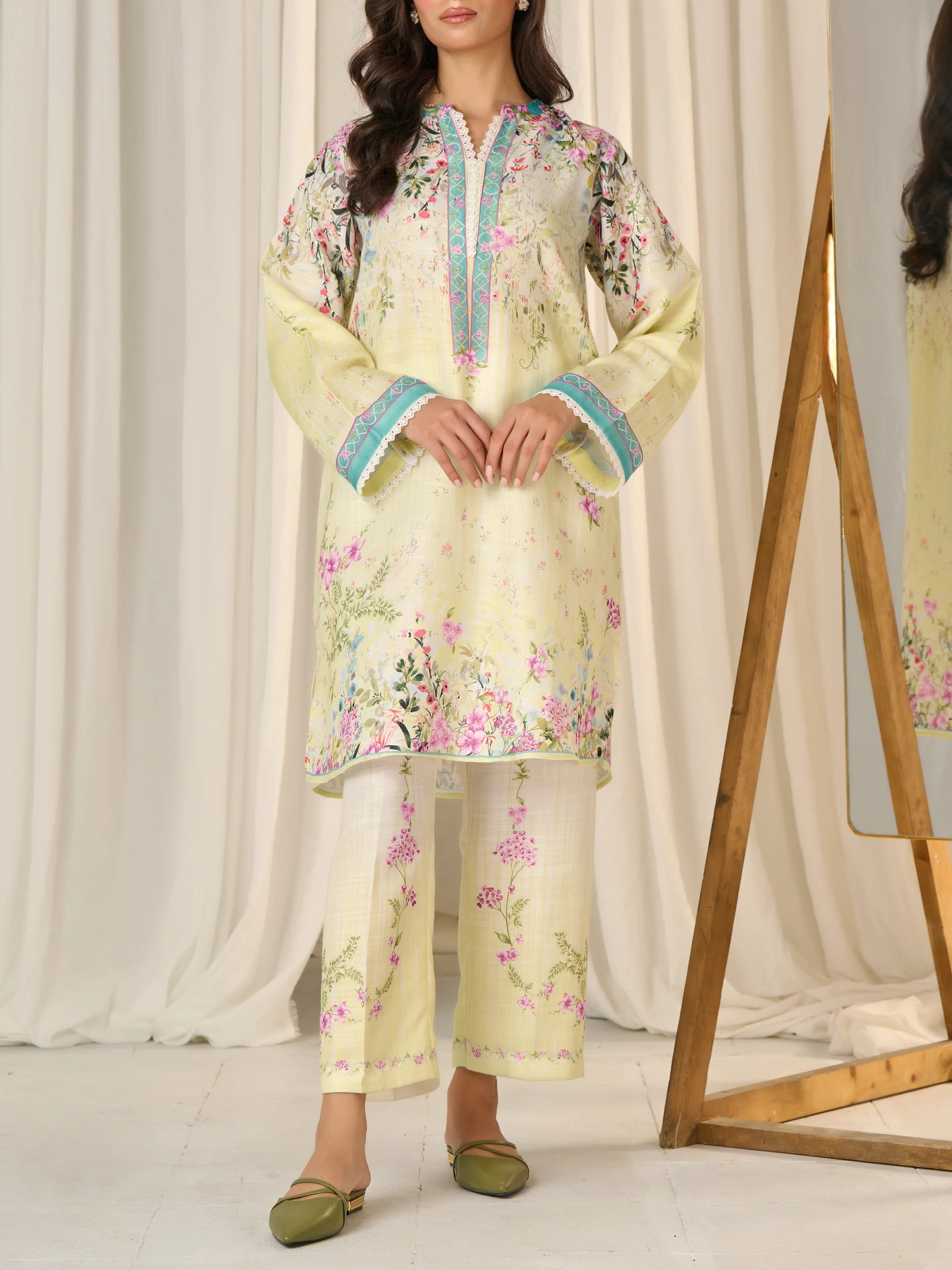Delicate Pastel Floral Co-ord Set