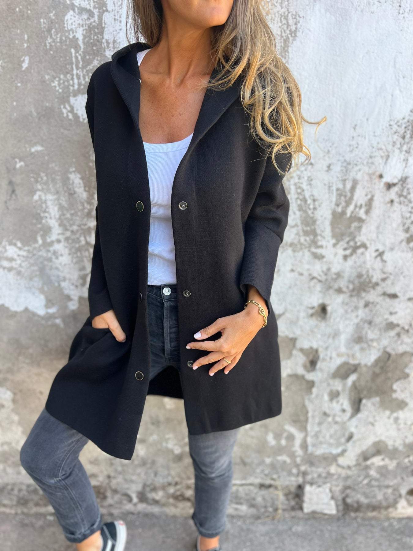 Scarlett - Casual Single Breasted Hoodie Jacket