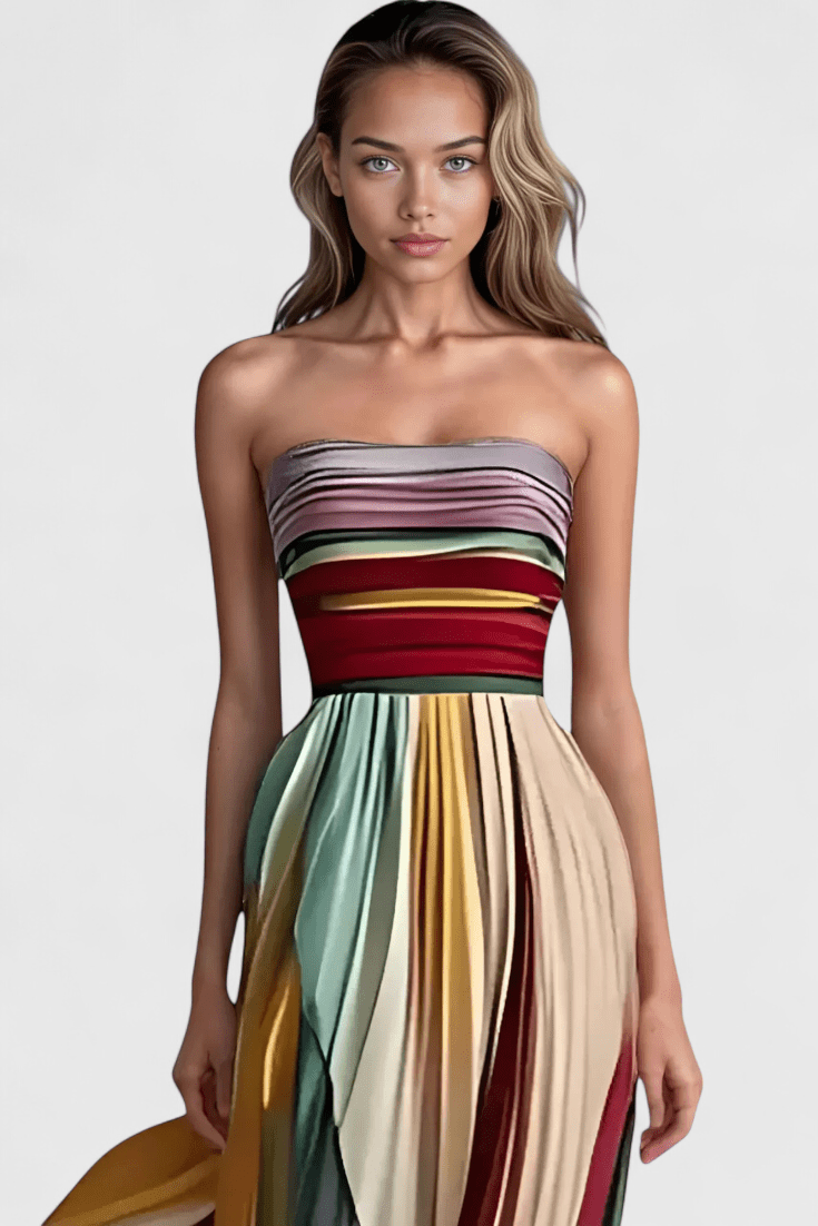 Leticia | Colourful Sleeveless Maxi Dress