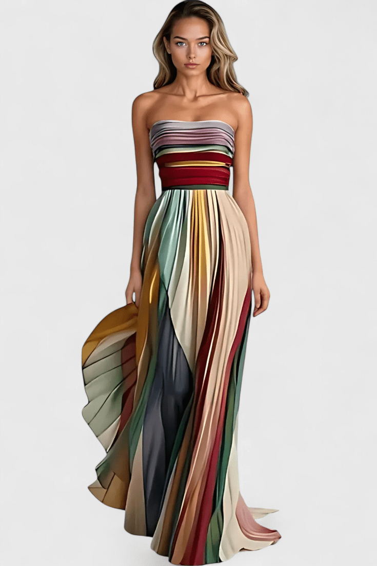 Leticia | Colourful Sleeveless Maxi Dress