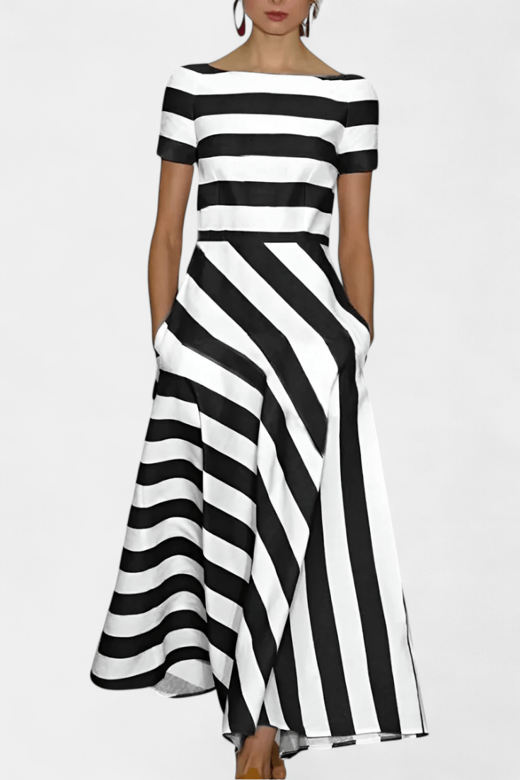 Lustra | Striped Handcrafted Maxi Dress