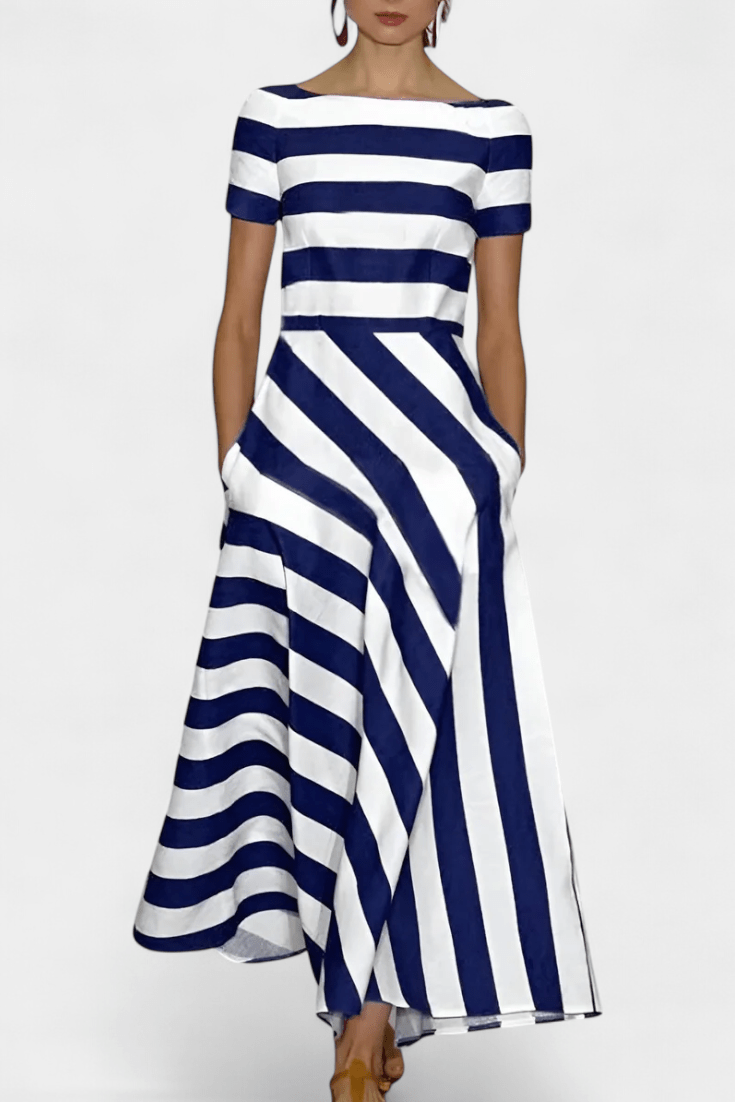 Lustra | Striped Handcrafted Maxi Dress