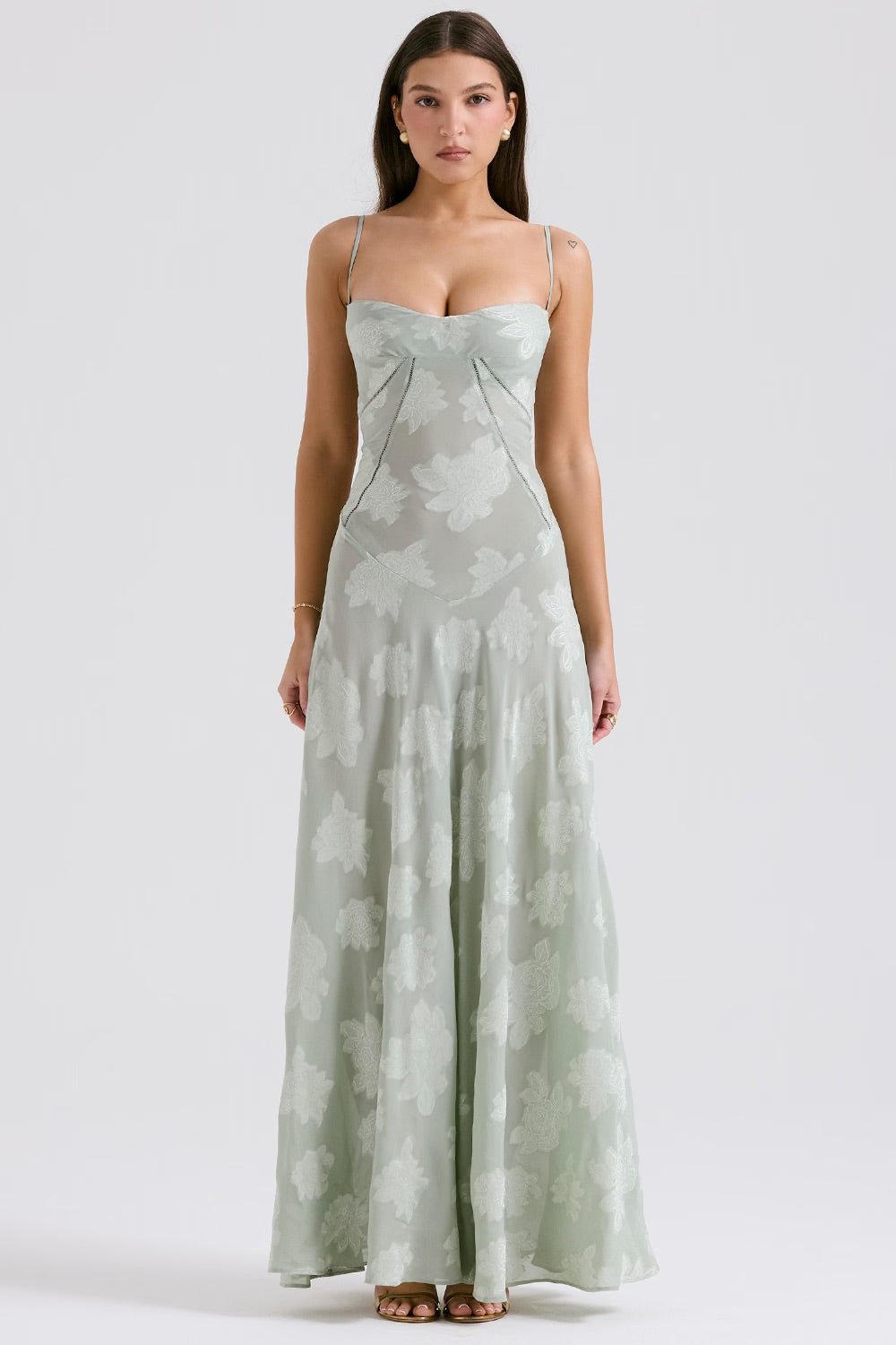 Mabel | Vintage Lace Lamé Dress