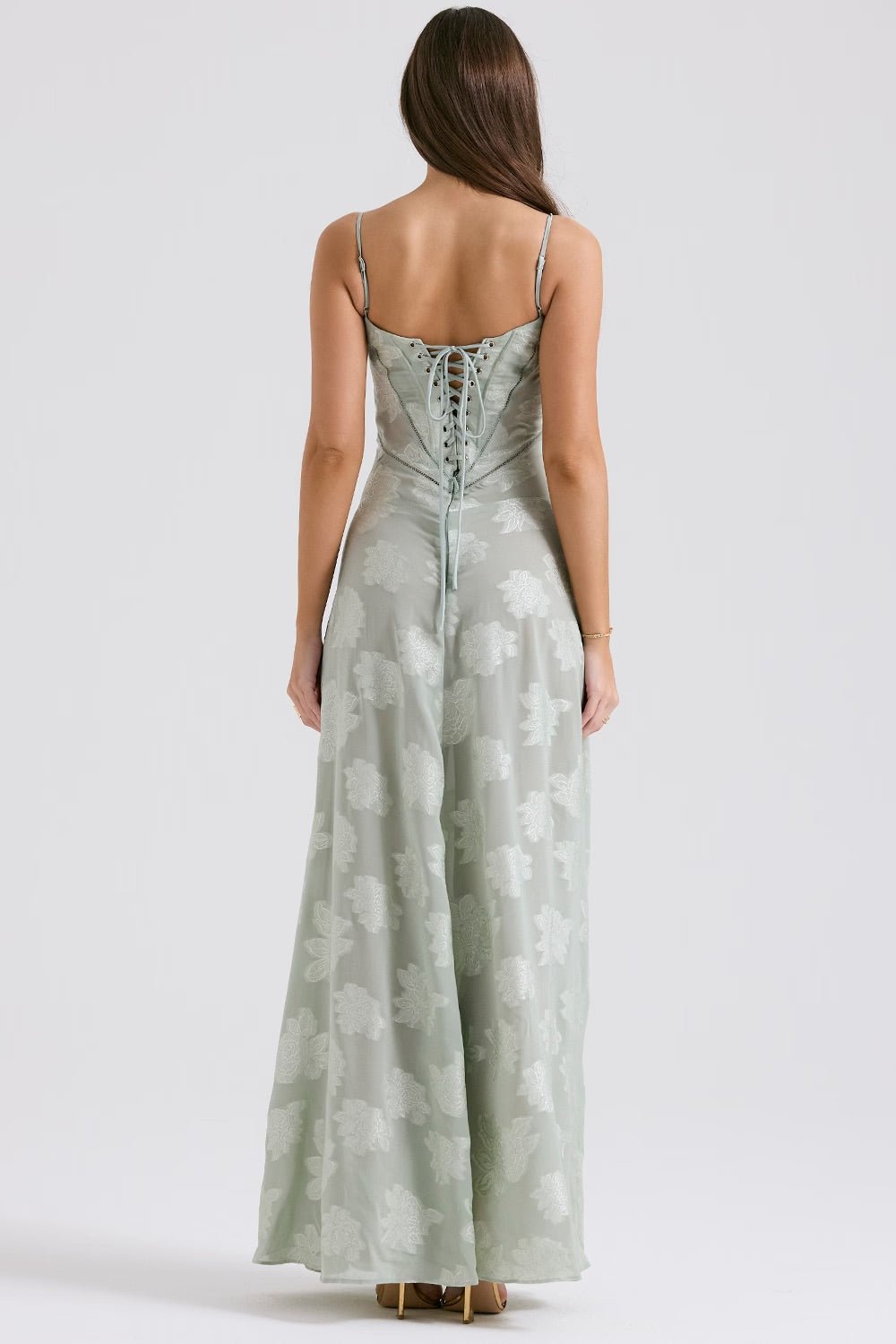 Mabel | Vintage Lace Lamé Dress