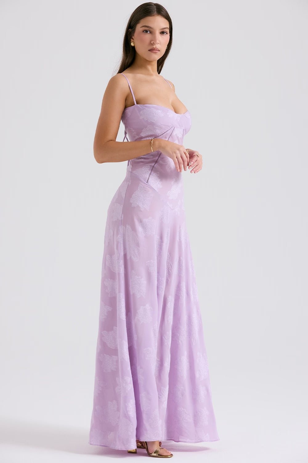 Mabel | Vintage Lace Lamé Dress