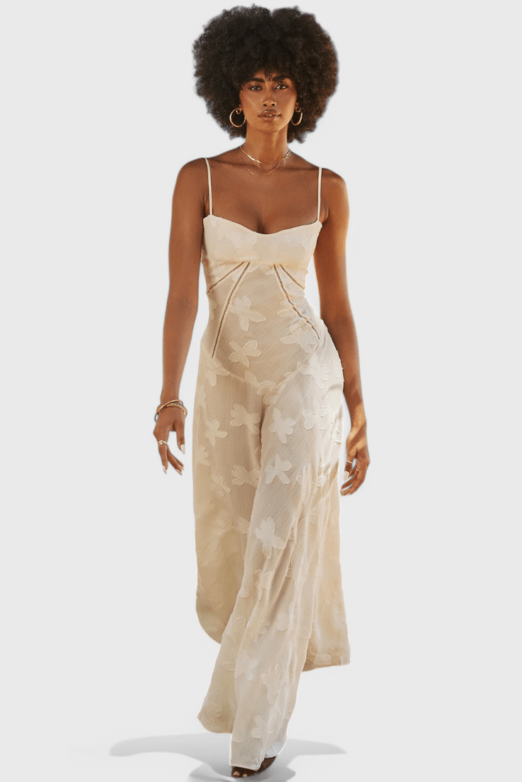 Mabel | Vintage Lace Lamé Dress