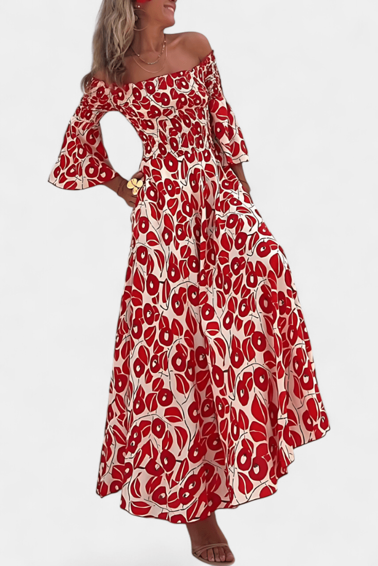 Mar | Off-Shoulder Floral Maxi Dress