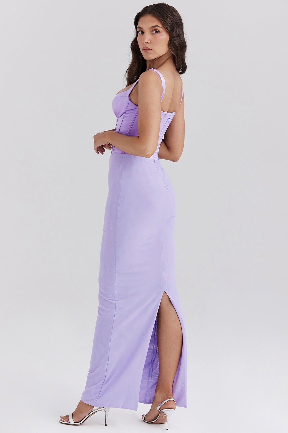Maya | Bloom of Elegance Satin Dress