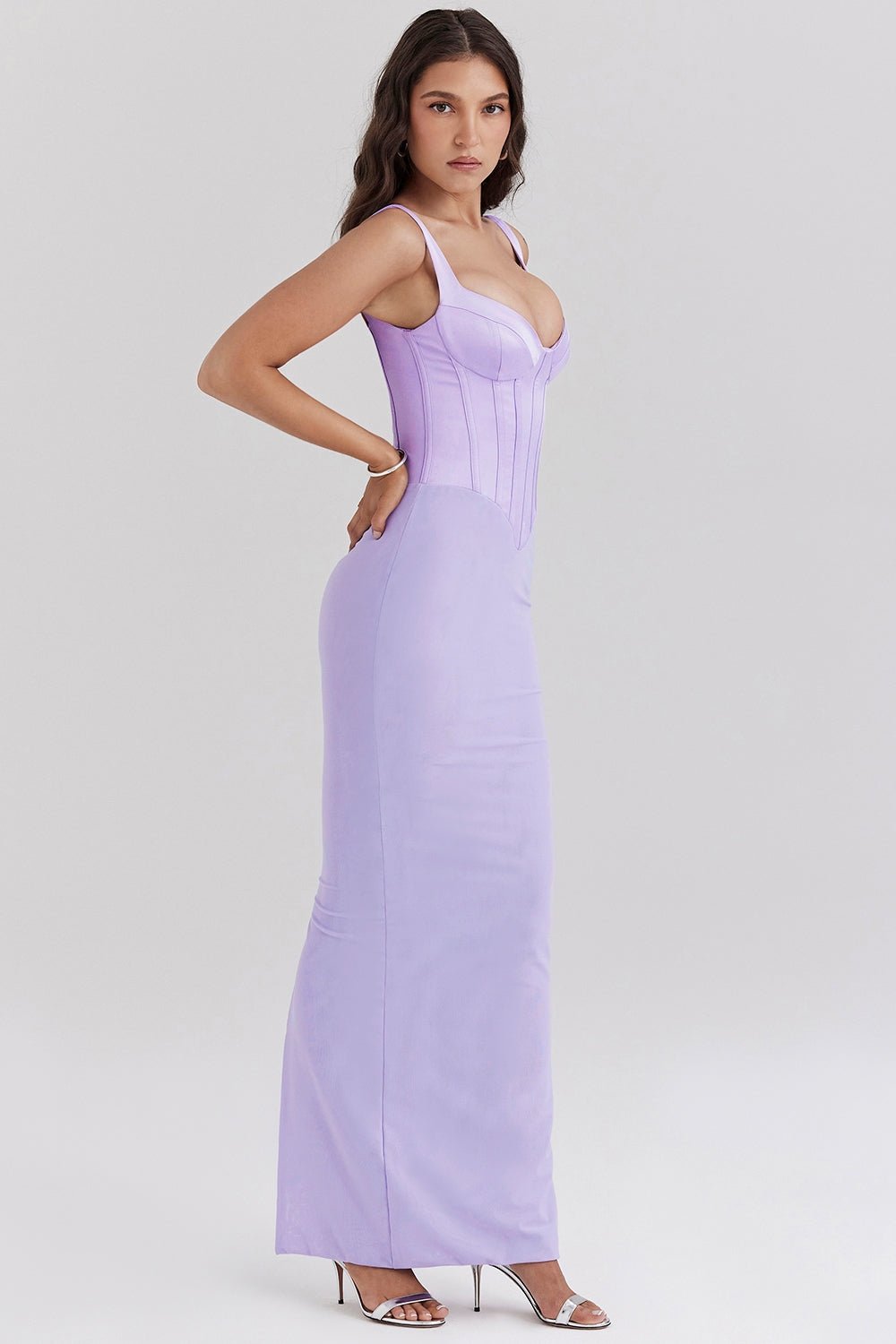 Maya | Bloom of Elegance Satin Dress