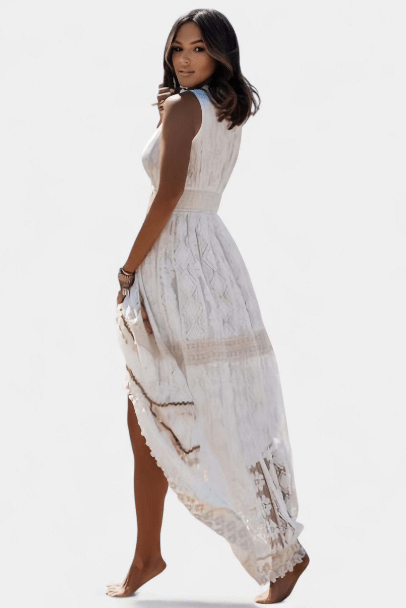 Melina | Boho Lace Maxi Dress