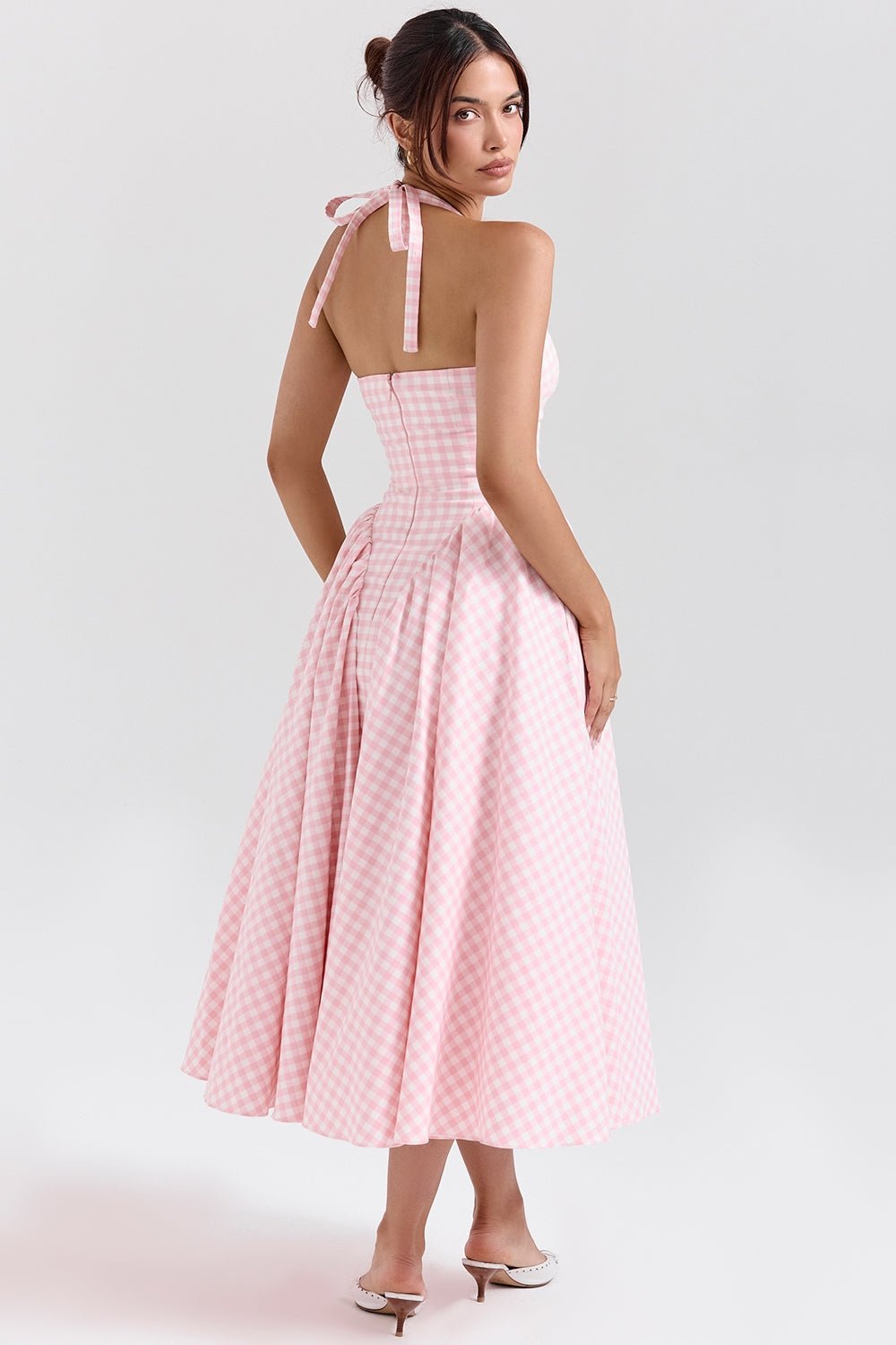 Monroe | Twill Halter Midi Dress