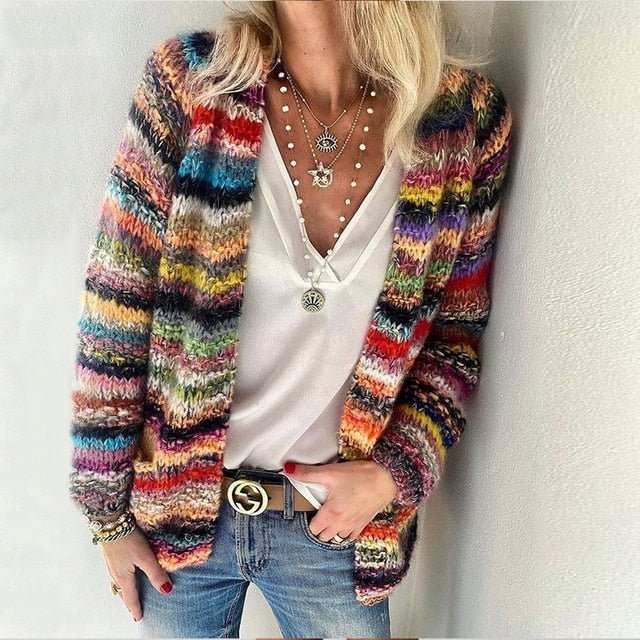 Lea - Super Soft, Multi-Colored Cardigan