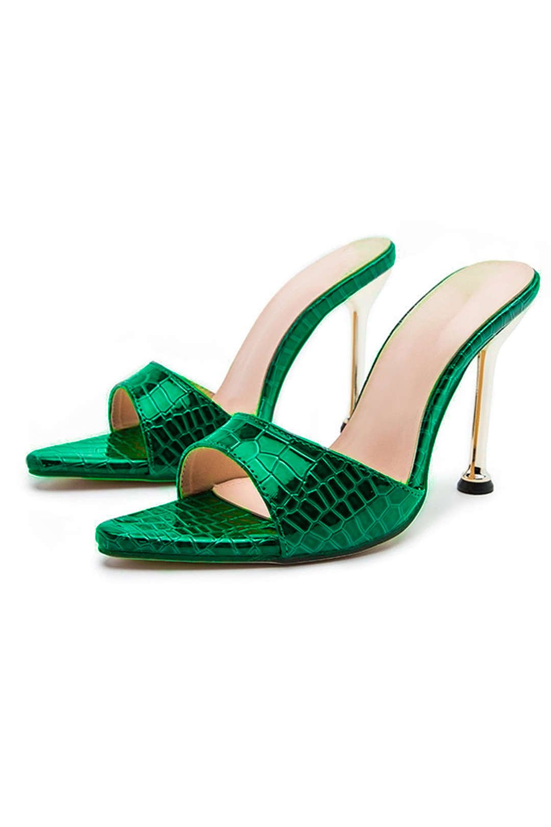 Sloane Croc Mules - High heels