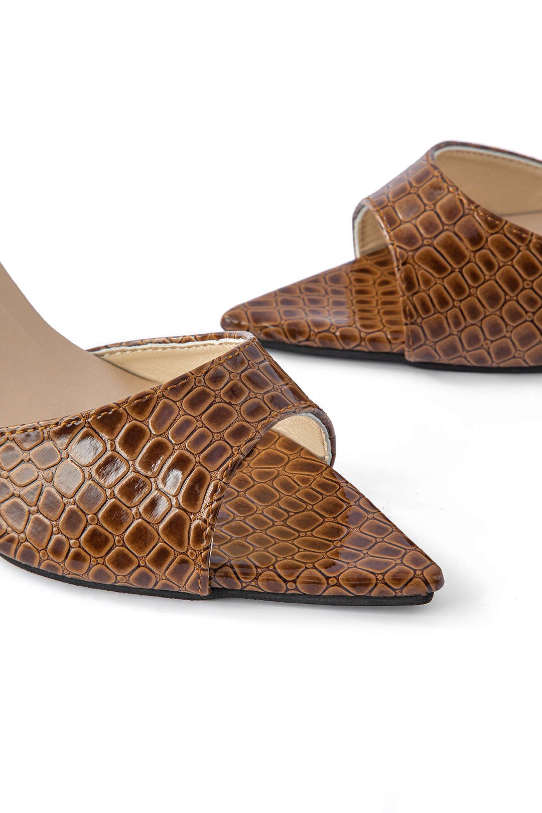 Sloane Croc Mules - High heels