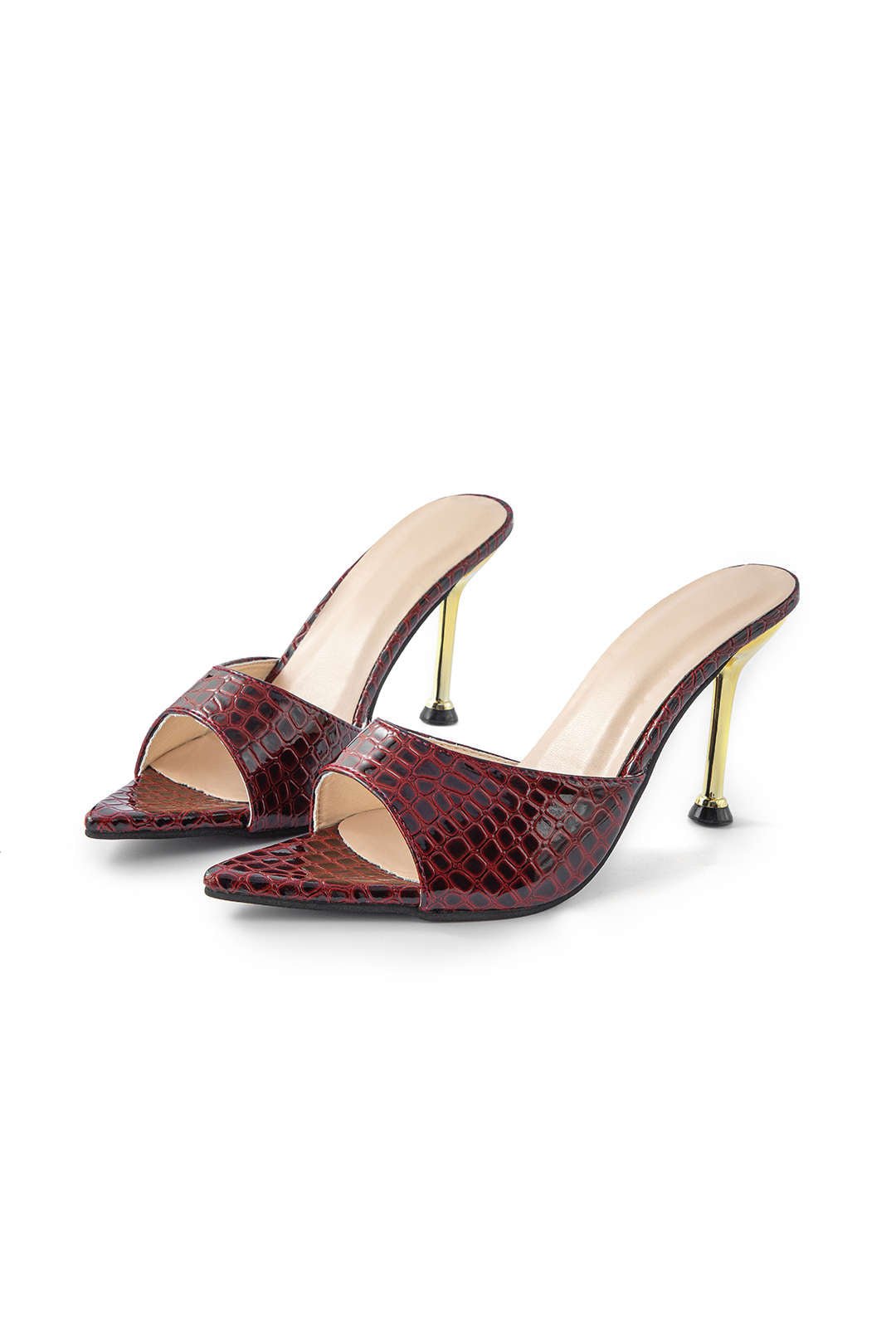 Sloane Croc Mules - High heels