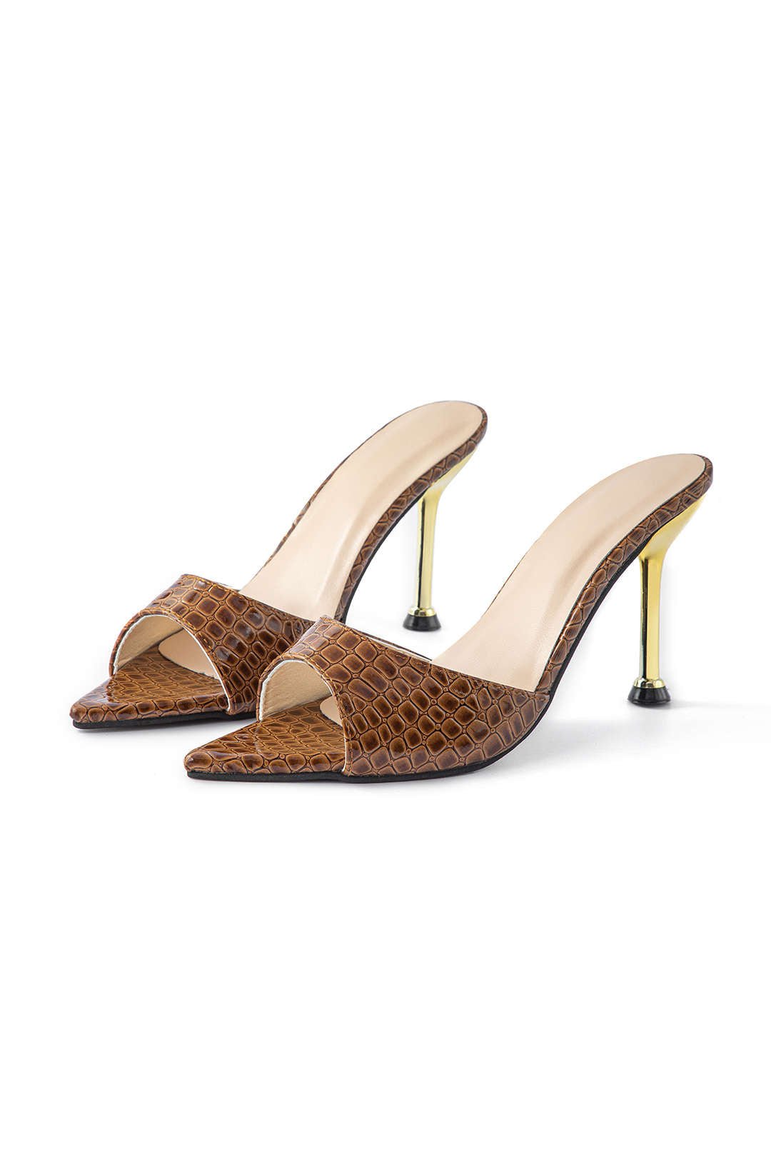 Sloane Croc Mules - High heels