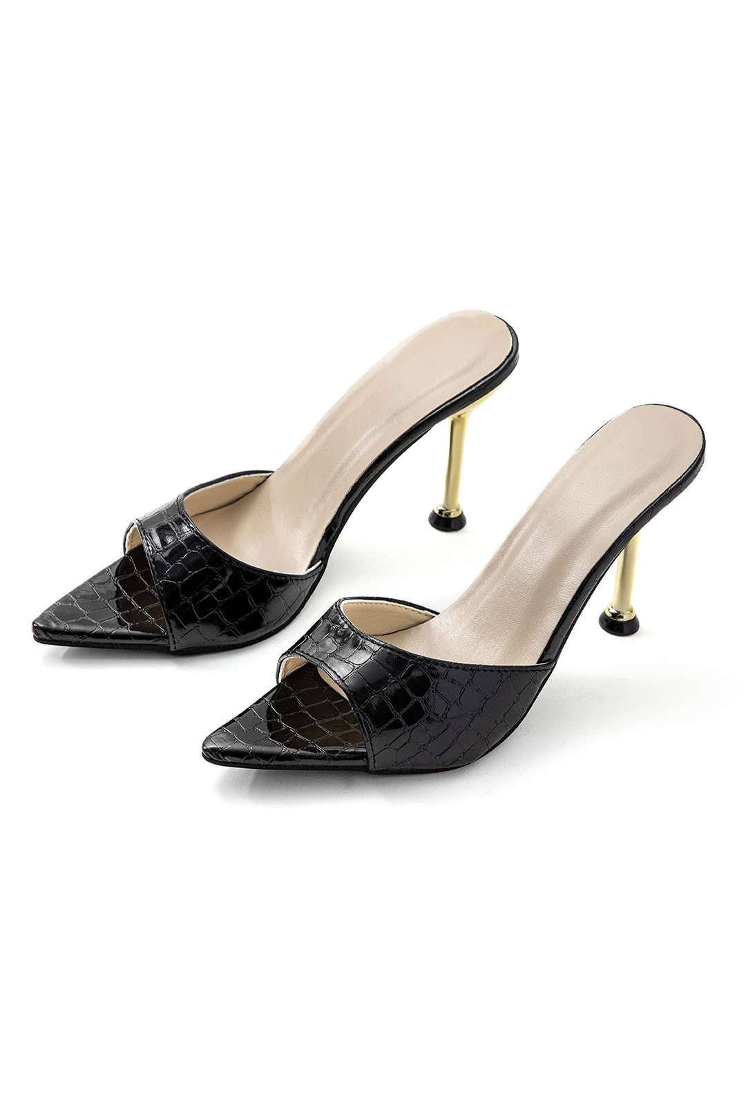 Sloane Croc Mules - High heels
