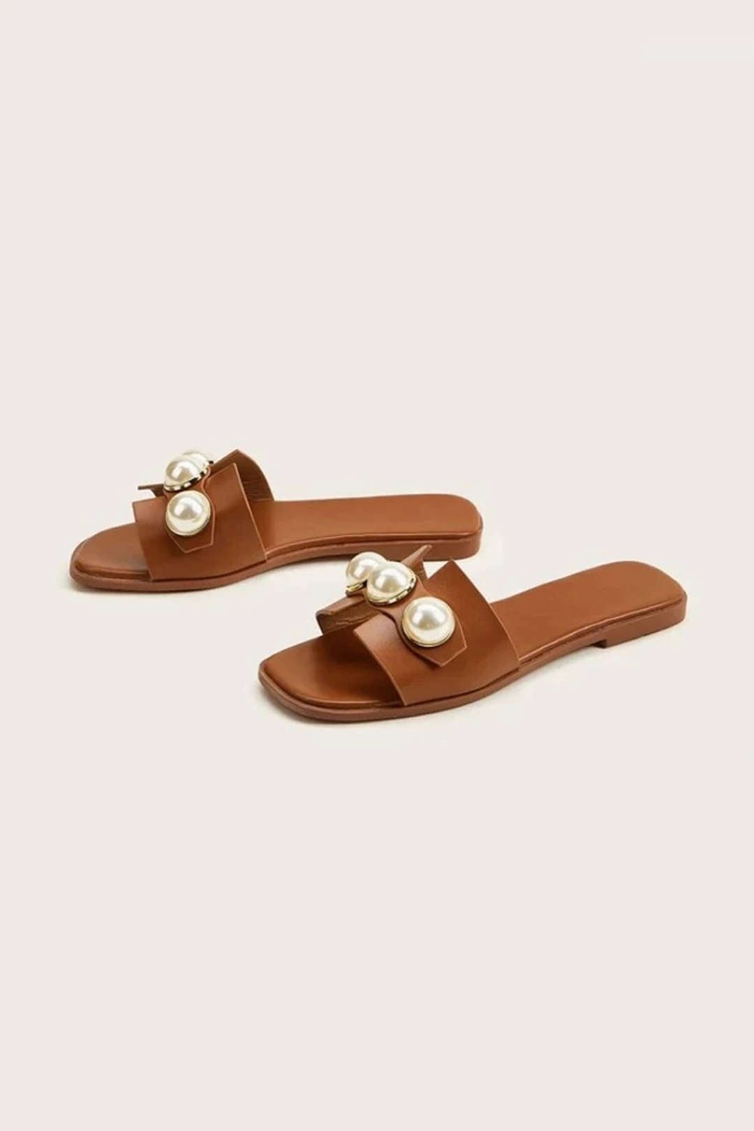 Pearl Luxe Flat Slides