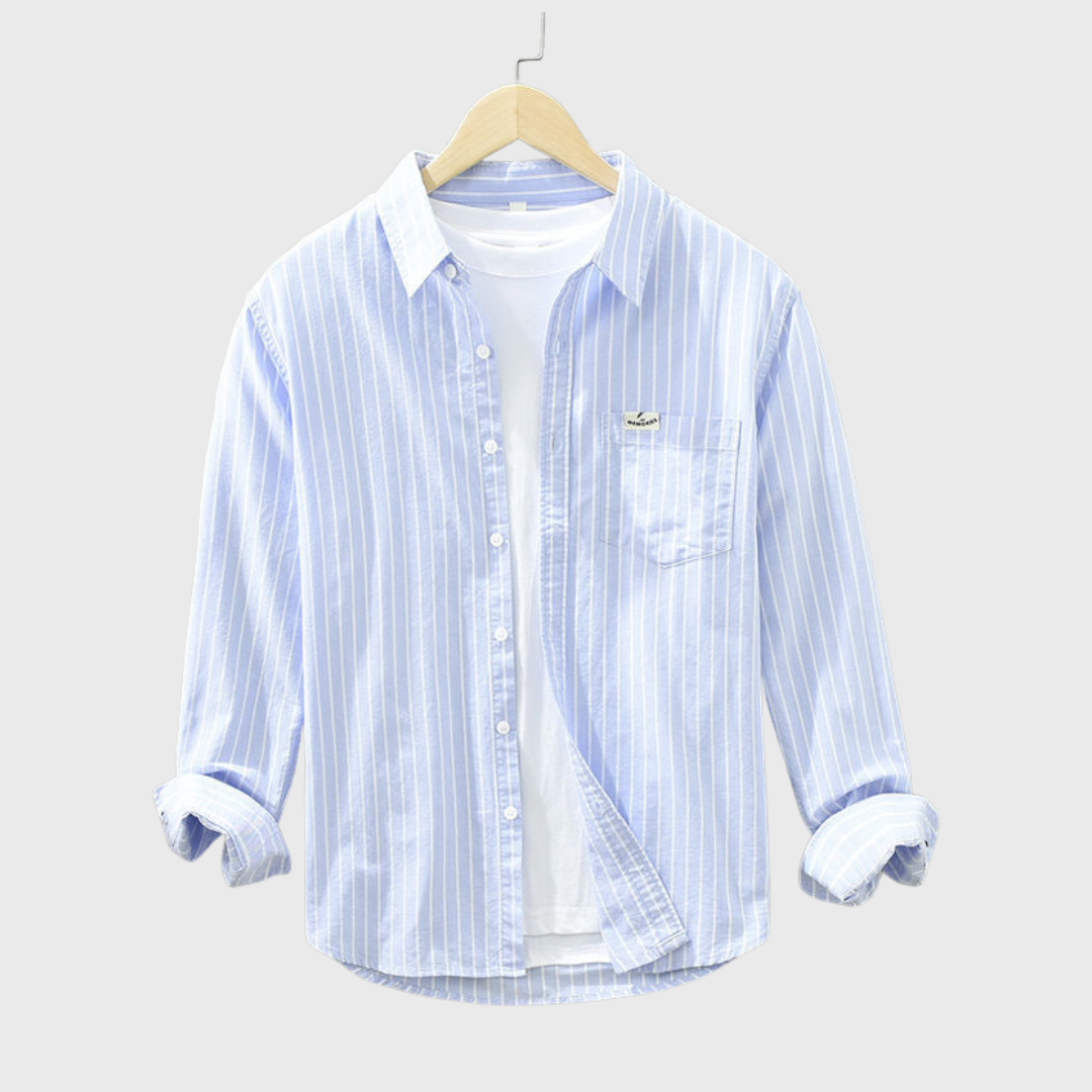 Leigh | Striped Cotton Button-Up Shirt