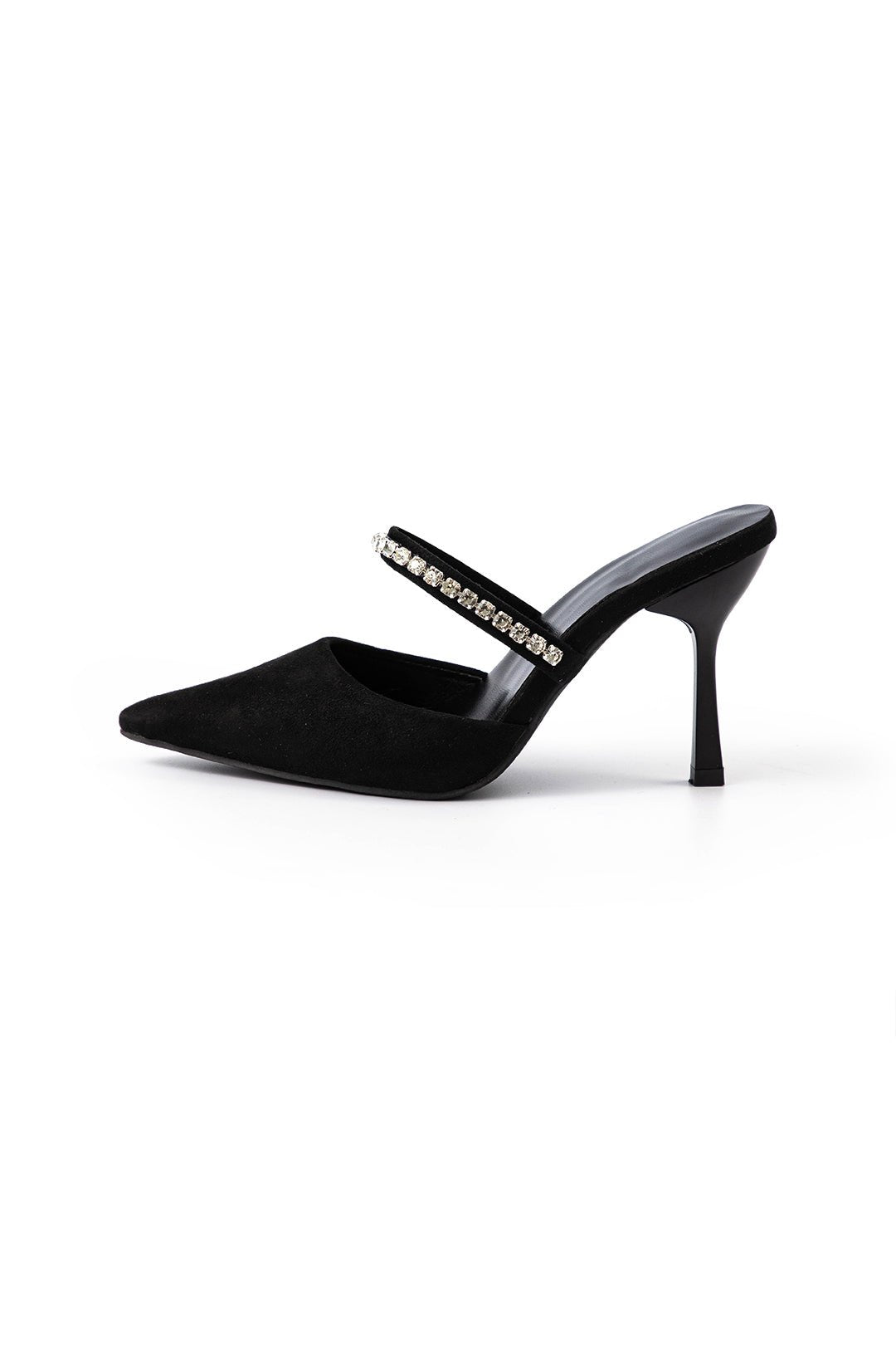 Crystal Pointed-toe Mid-heels