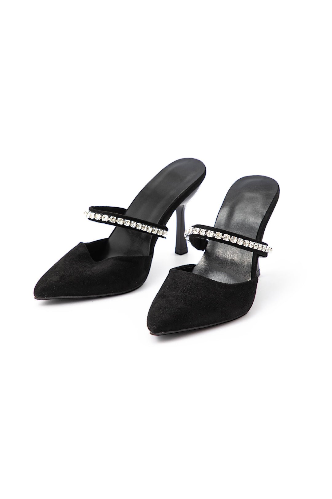 Crystal Pointed-toe Mid-heels